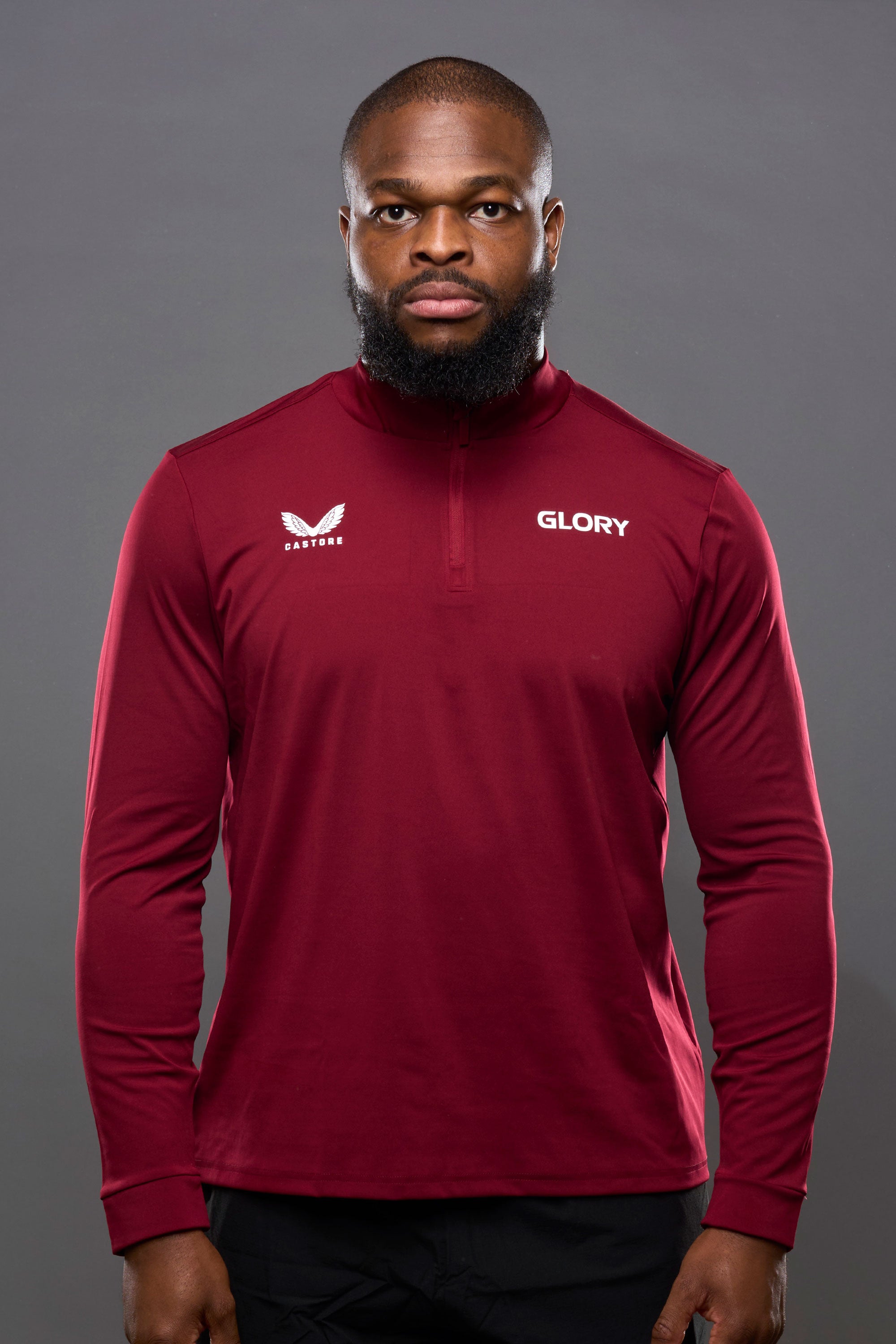 GLORY X Castore Red ¼ Zip