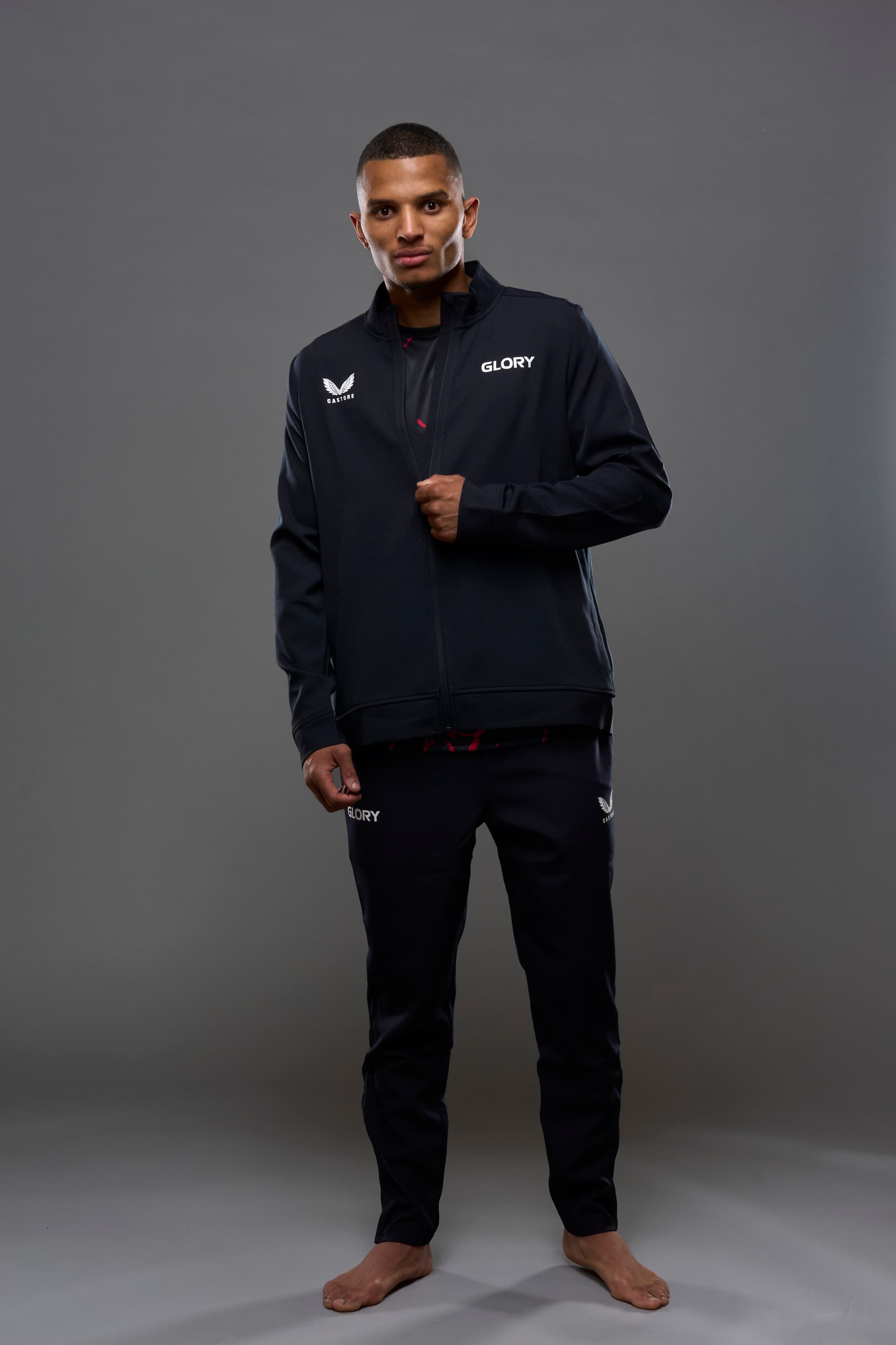 GLORY X Castore Black Track Pants