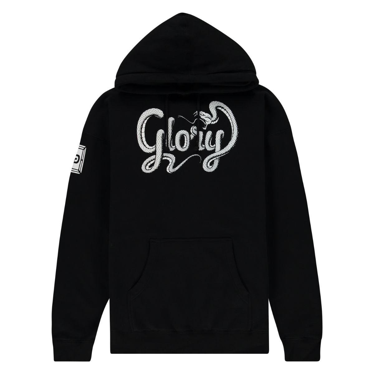 GLORY Black snake logo hoodie