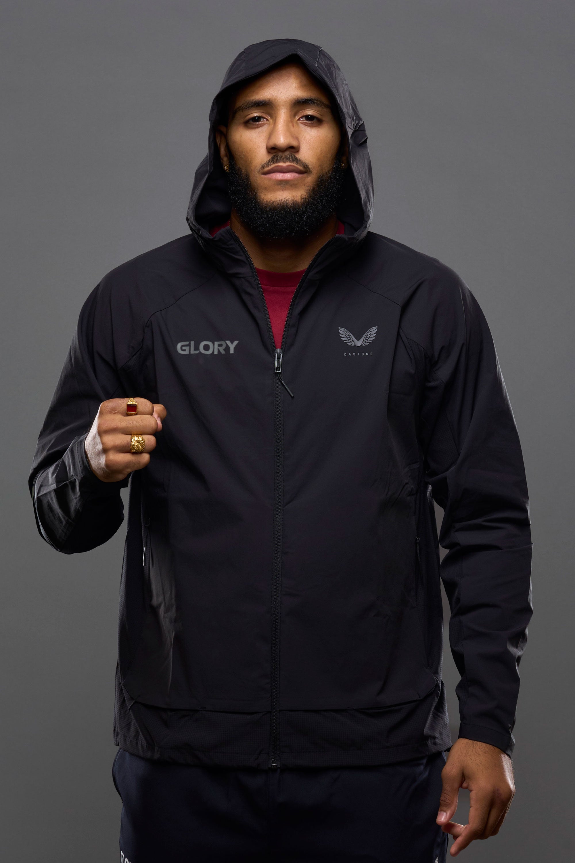 GLORY X Castore Black Woven Jacket