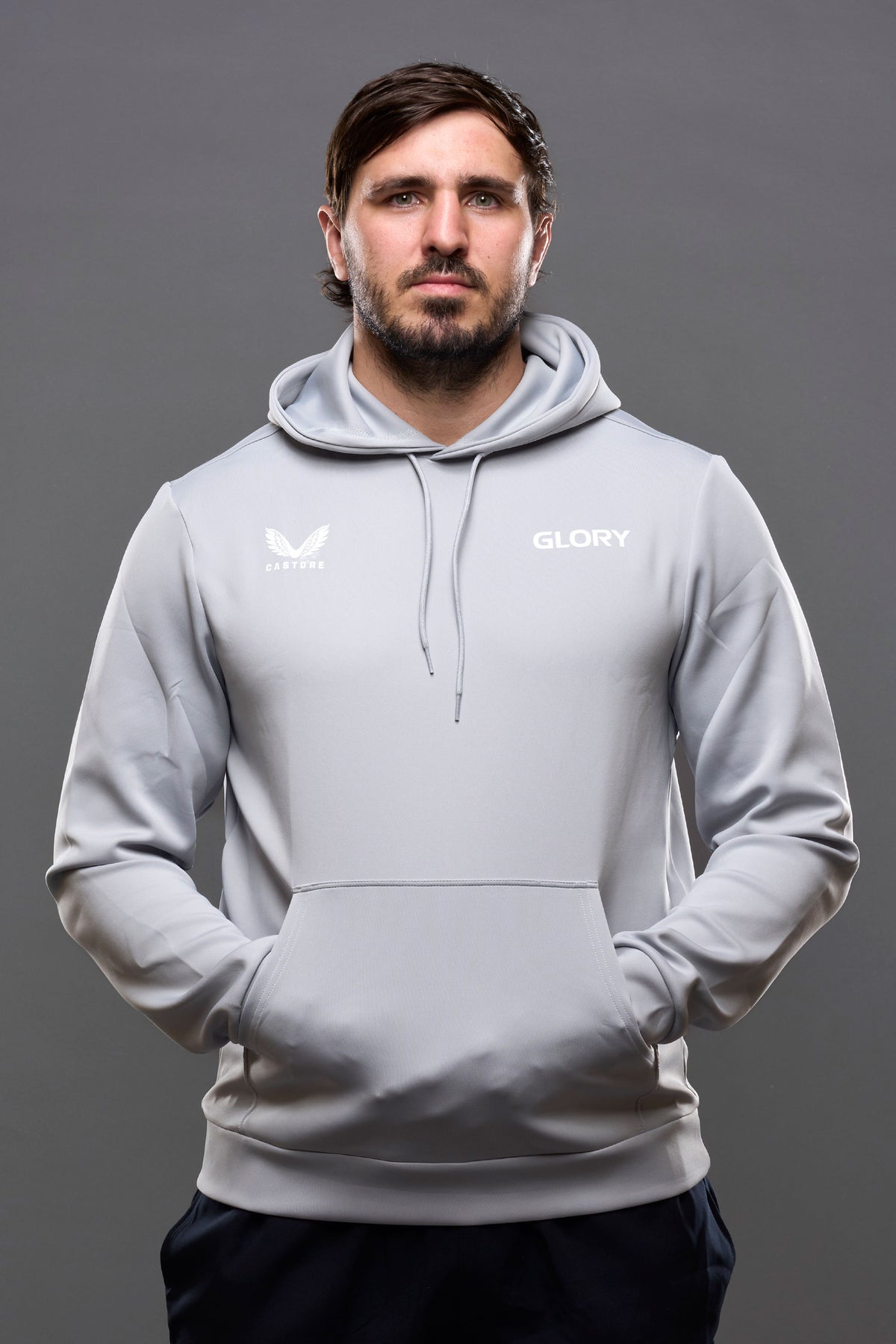 GLORY X Castore Grey Scuba Hoodie