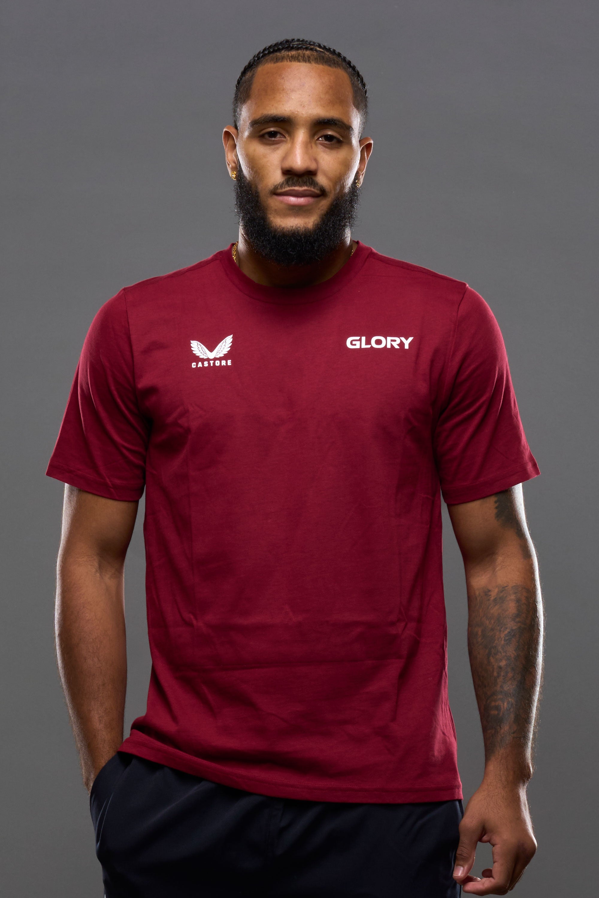 GLORY X Castore Red Lifestyle T-Shirt