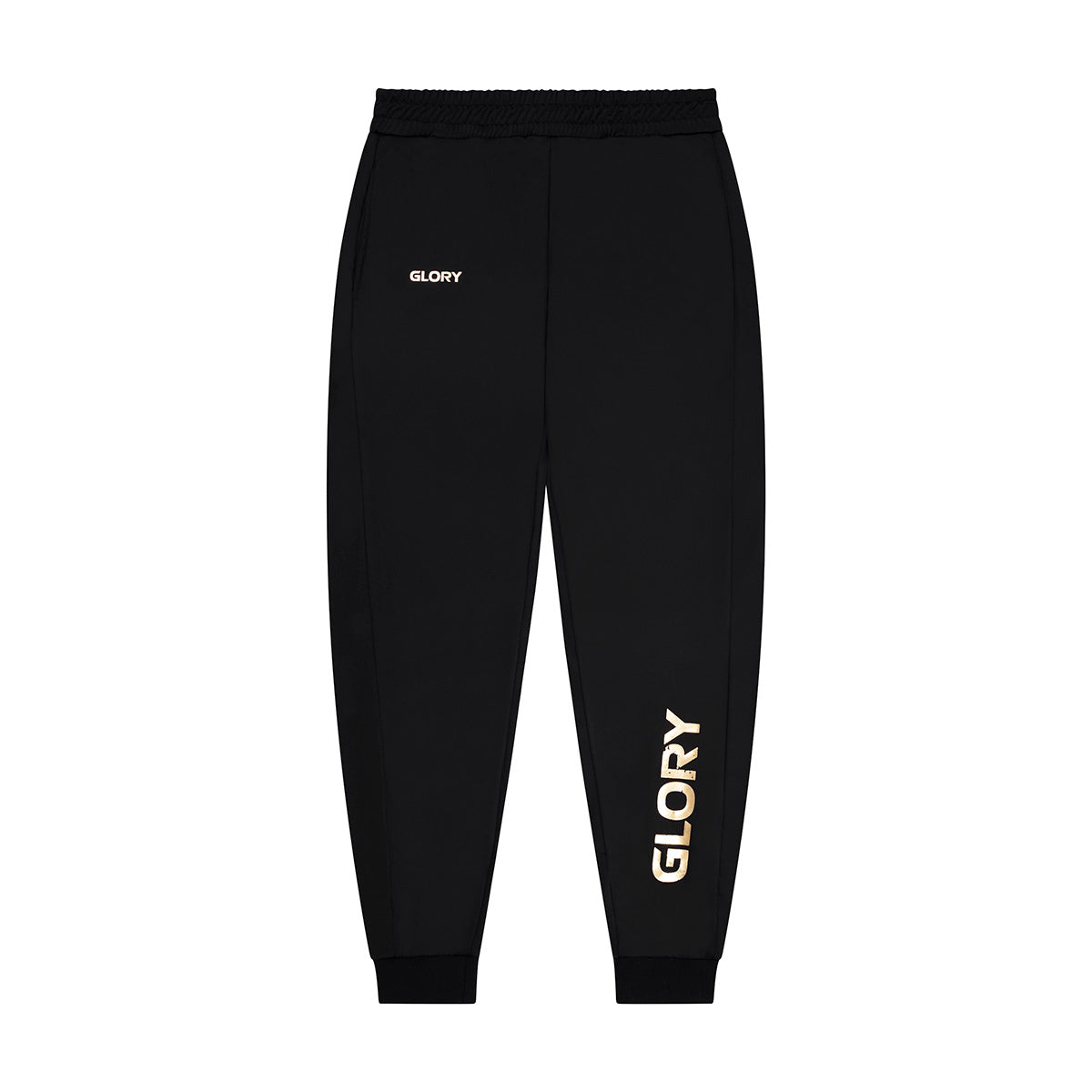 GLORY Black Sports Jogger Gold Logo