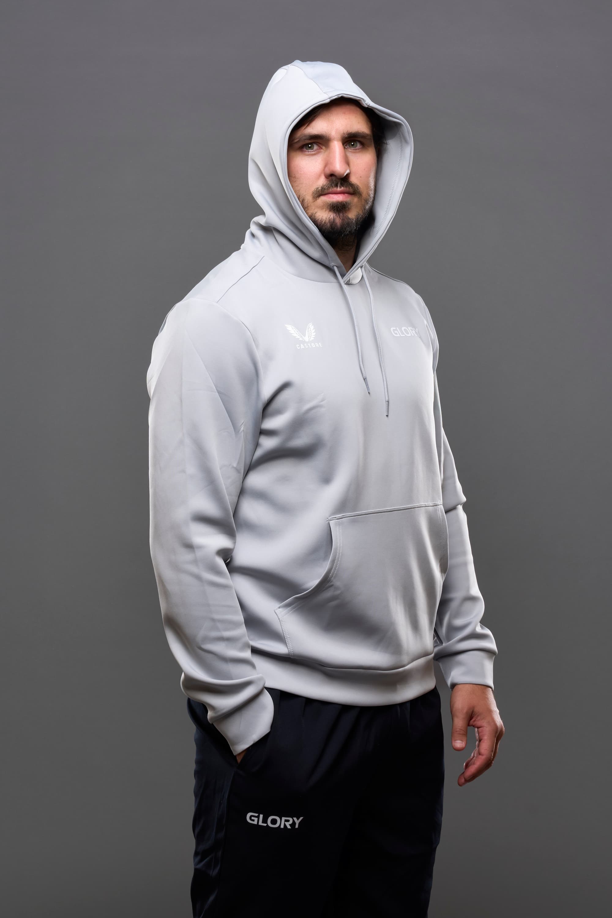 GLORY X Castore Grey Scuba Hoodie